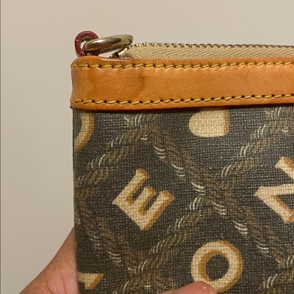 Dooney & Bourke Brown and Tan Wristlet - Picture 3 of 8